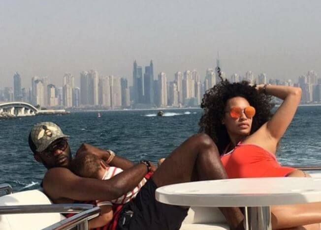 Melissa Gateau with her partner Jires Kembo Ekoko and child on their Dubai Vacation.